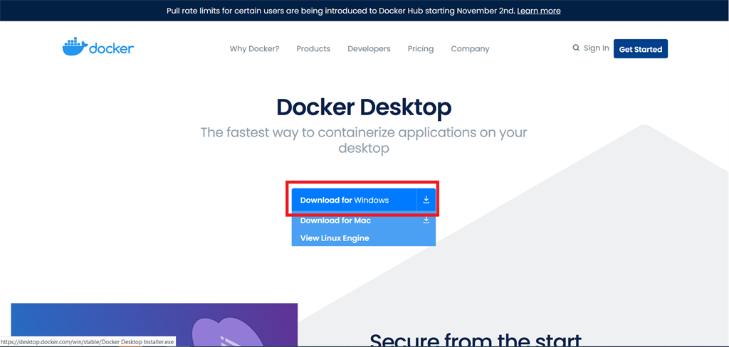 Install And Configured Docker Desktop In Windows 10